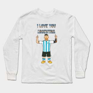 i love argentina : football star Long Sleeve T-Shirt